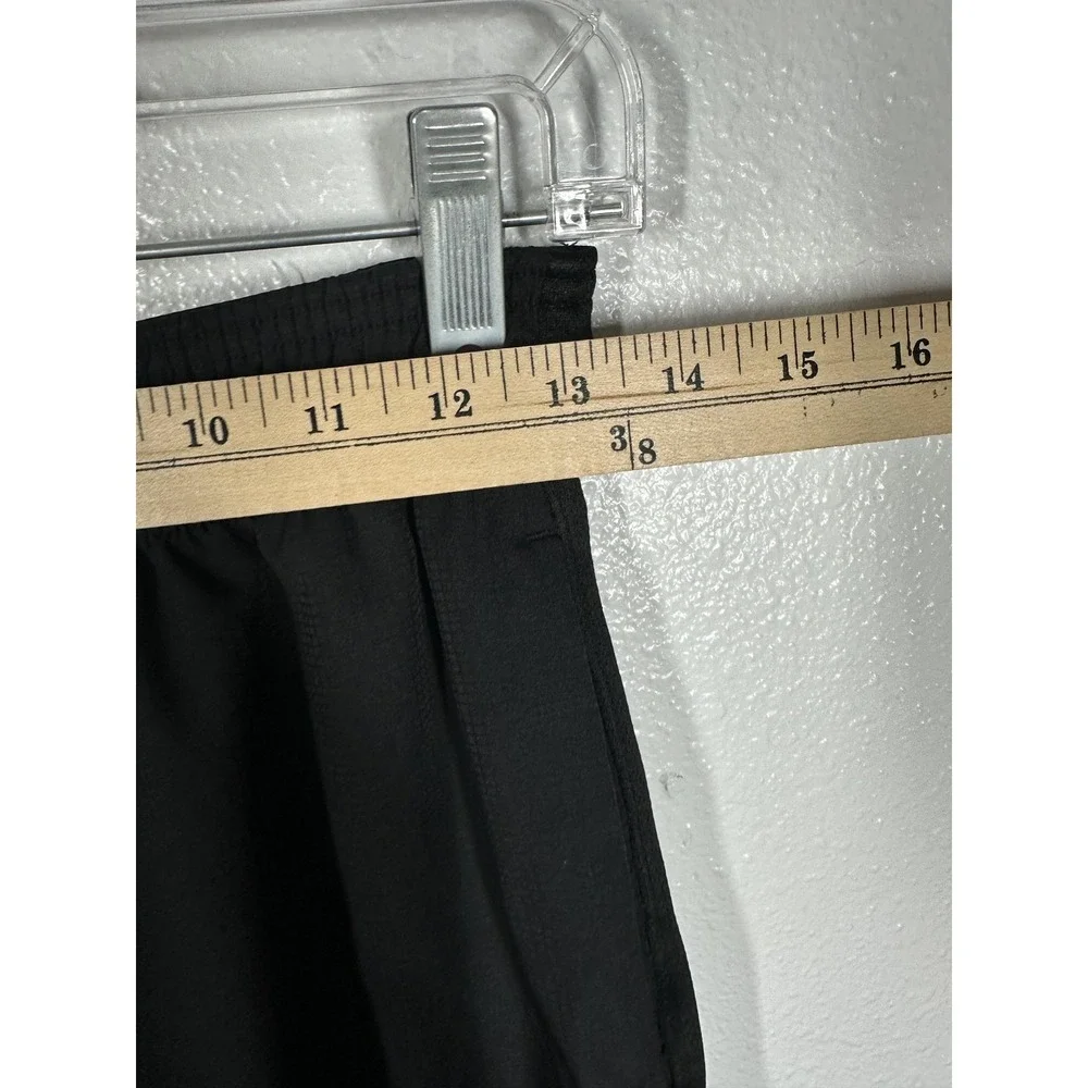 Reebok‎ Shorts Mens Small Black Running Split Hem Reflective Zip Pocket Liner